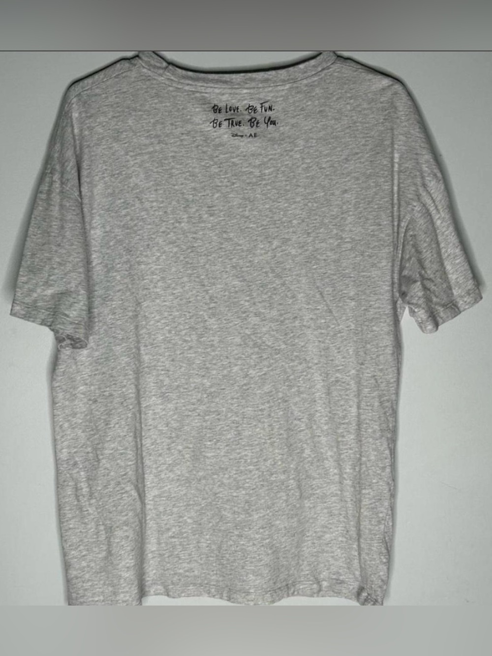 American Eagle Outfitters Gray Tee with Red Lettering and Mickey Graphic - Picture 3 of 7